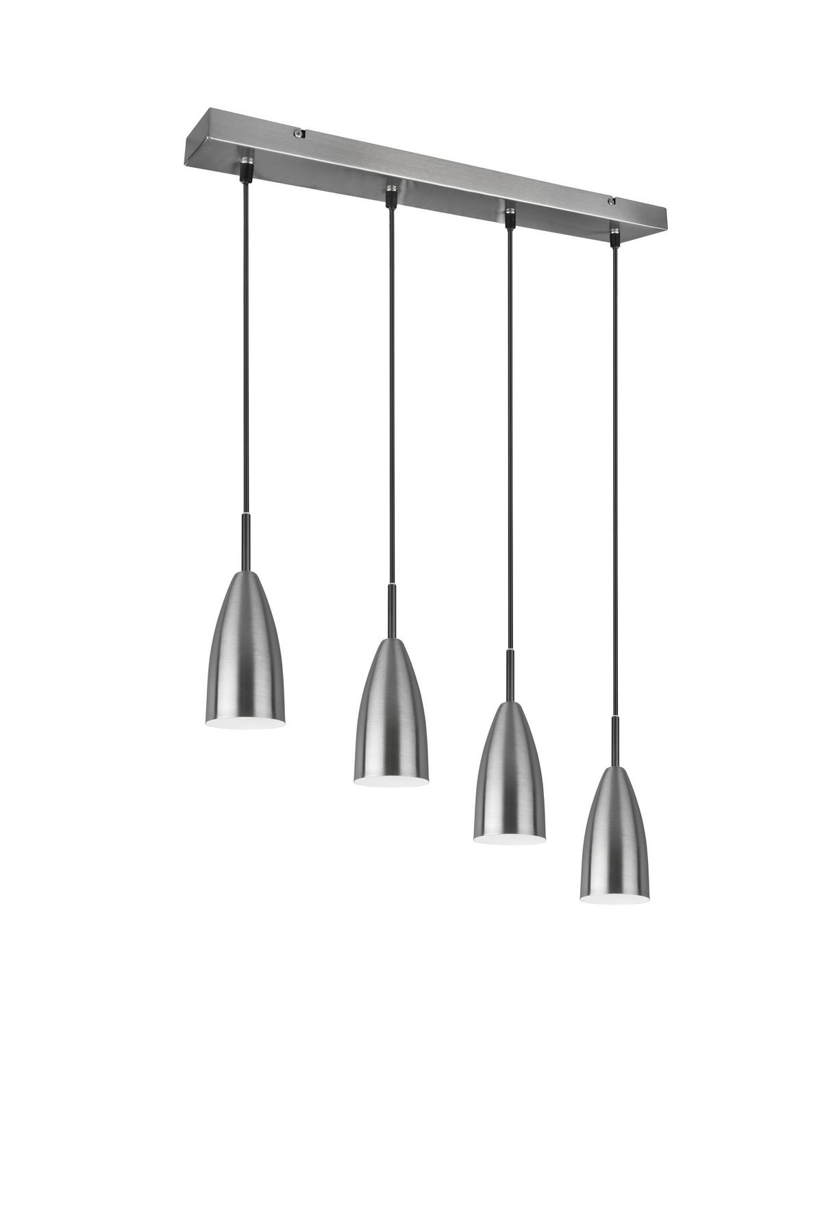Pendelleuchte, Nickel 4flg. R30694007 Farin - Nickelfarben, Basics, Metall (58/150/9cm)