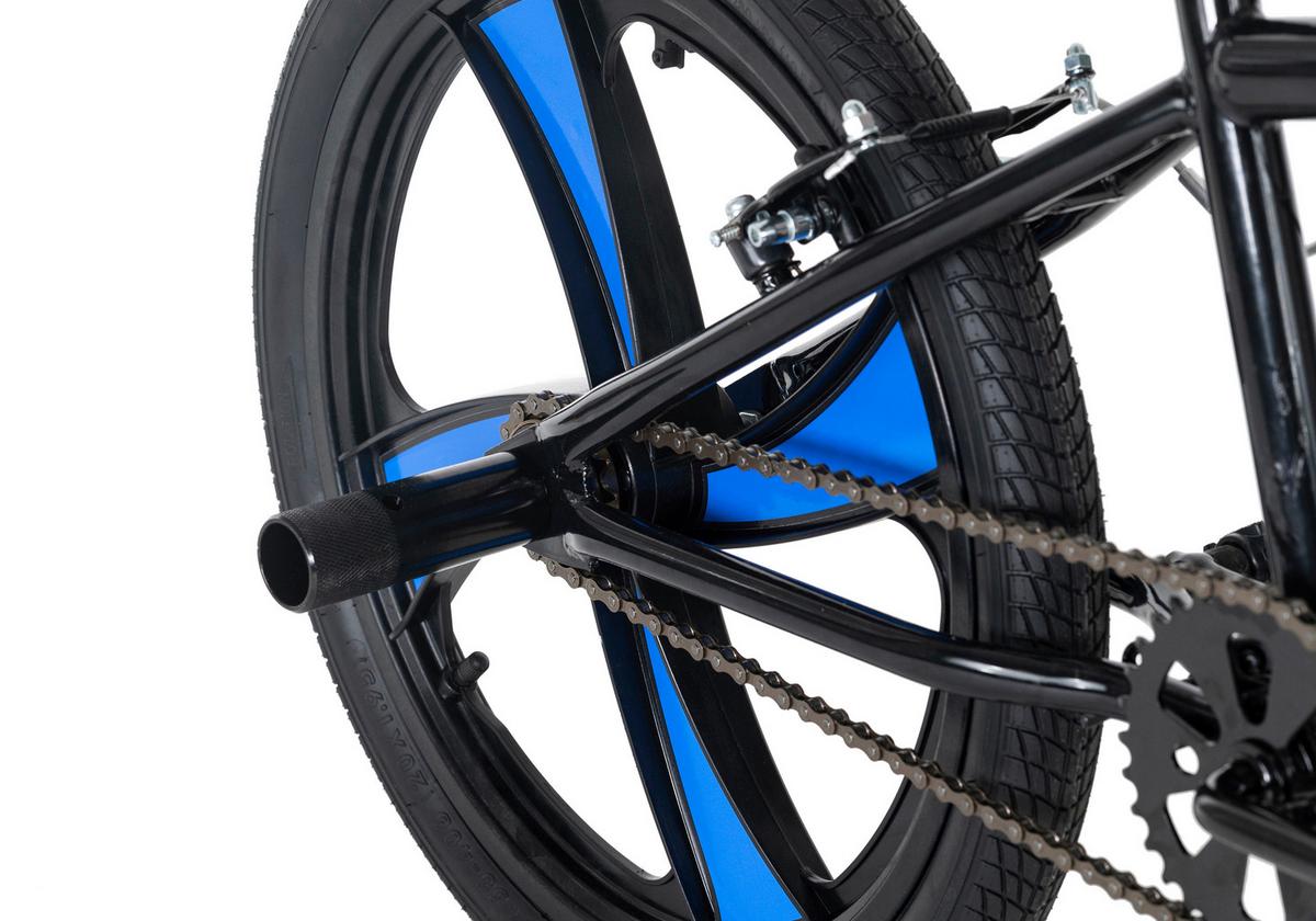 Bmx Kinder 20 Zoll Freestyle Unisex - Blau/Schwarz, Basics, Metall (70/100/70cm) - KS Cycling