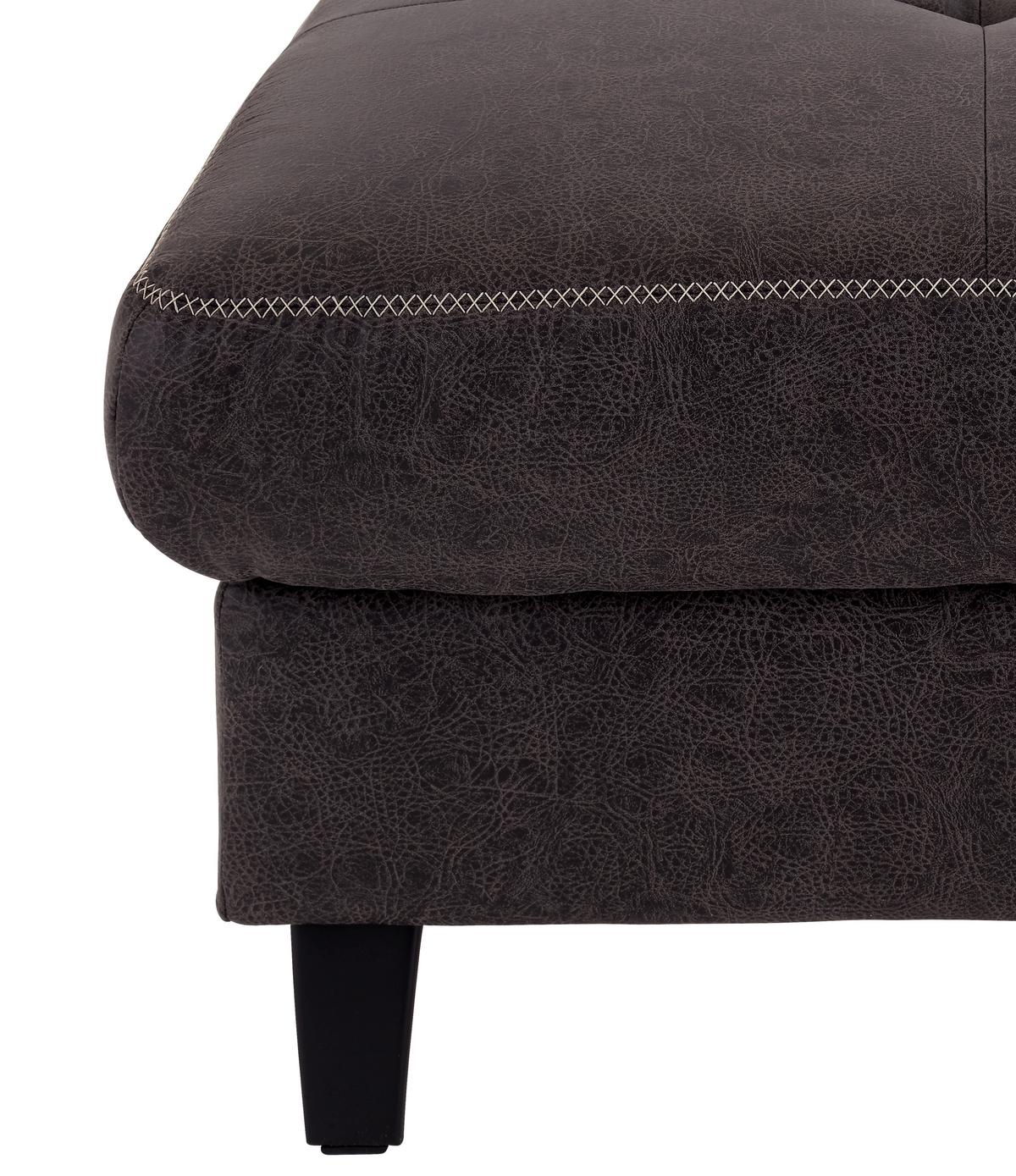 TABURETKA VARESE - čierna/antracitová, Modern, kov/textil (78/49/69cm) - James Wood
