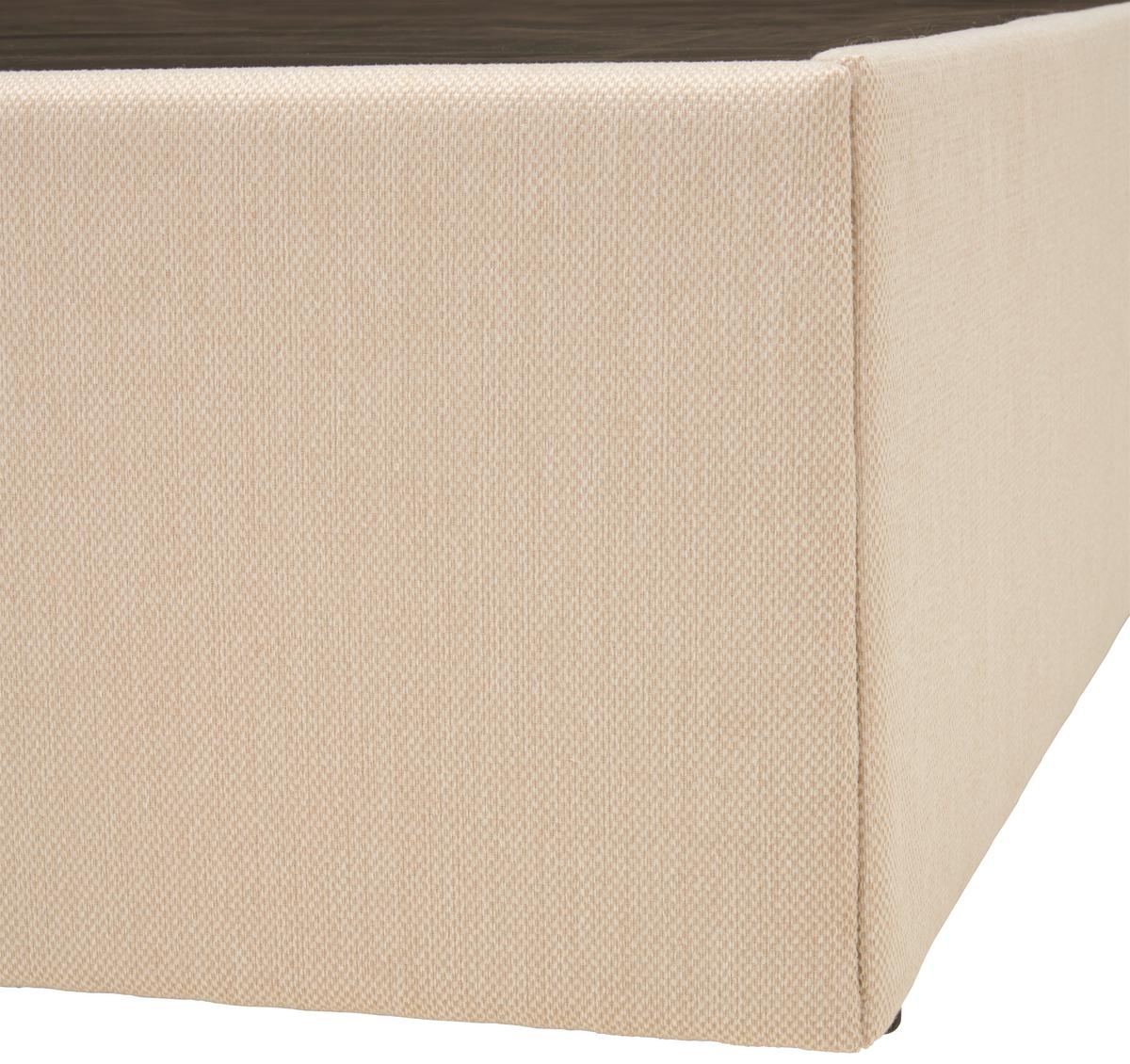 Boxbett Mit Topper 180x200 Cm Carolina Sandfarben - Sandfarben/Schwarz, Basics, Holz/Textil (180/200cm) - P & B