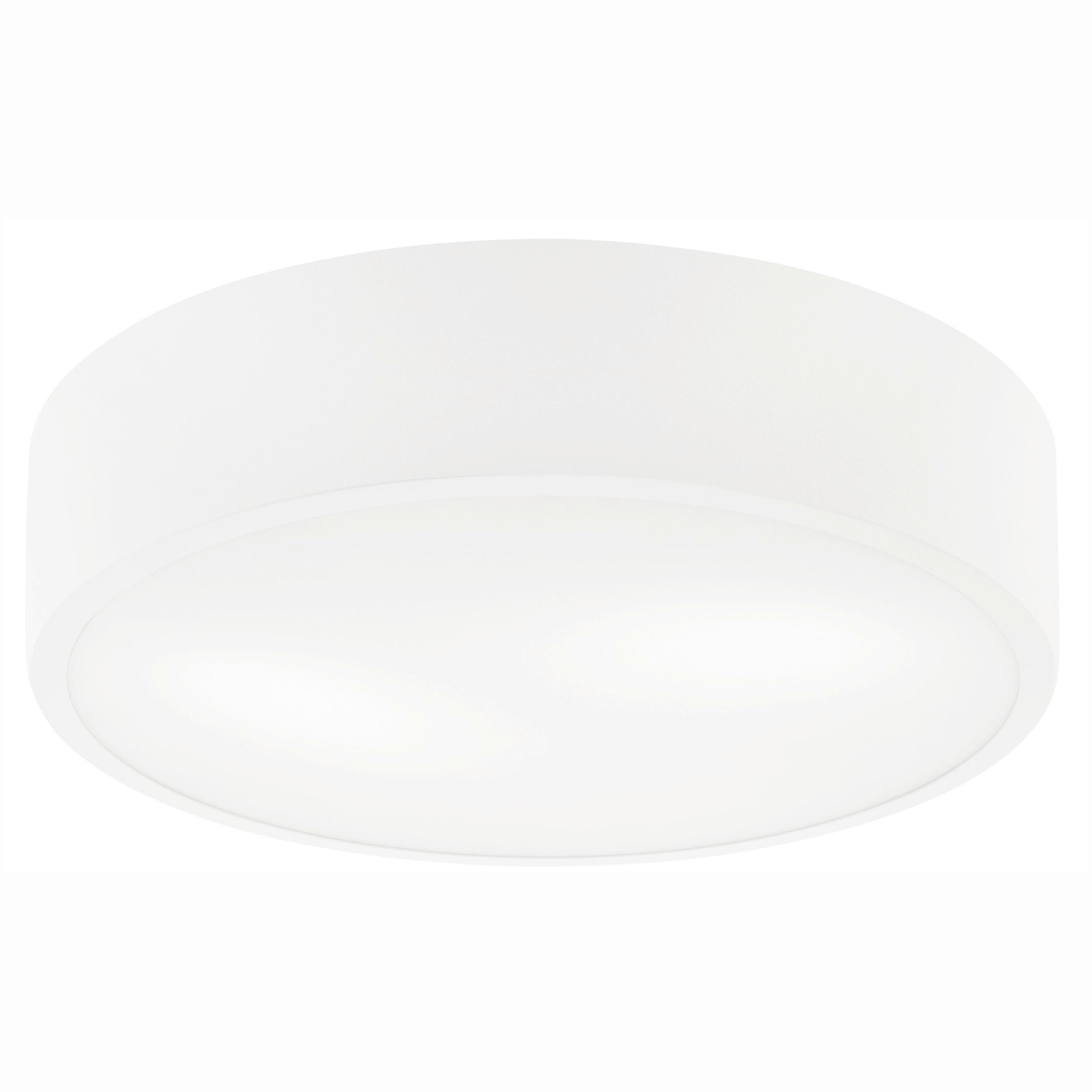 Deckenleuchte Dante Weiß Hochglanz D: 36 Cm - Weiß Hochglanz, KONVENTIONELL, Glas/Metall (36/8cm)