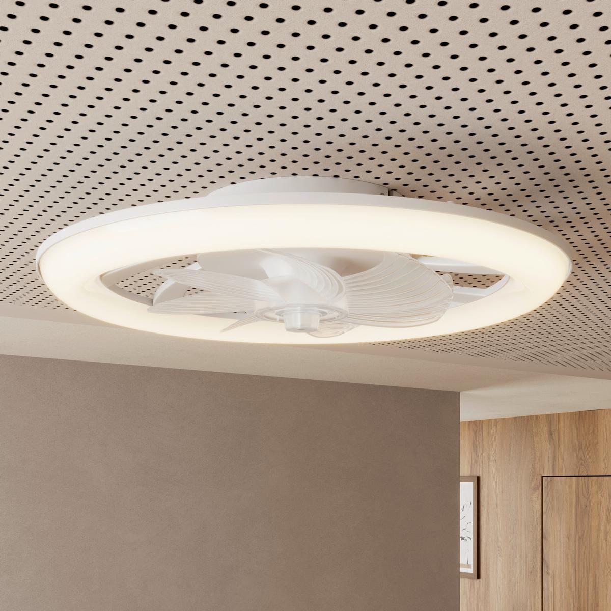 Mennyezeti Ventilátor Carl - fehér, Basics, műanyag (48/12cm) - Luca Bessoni