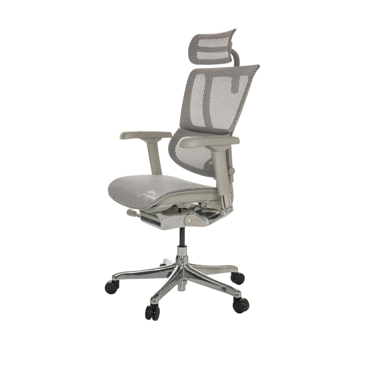 Drehstuhl Ergohuman Slim I G - Hellgrau, Basics, Kunststoff/Textil (69/116-138/66cm) - MID.YOU