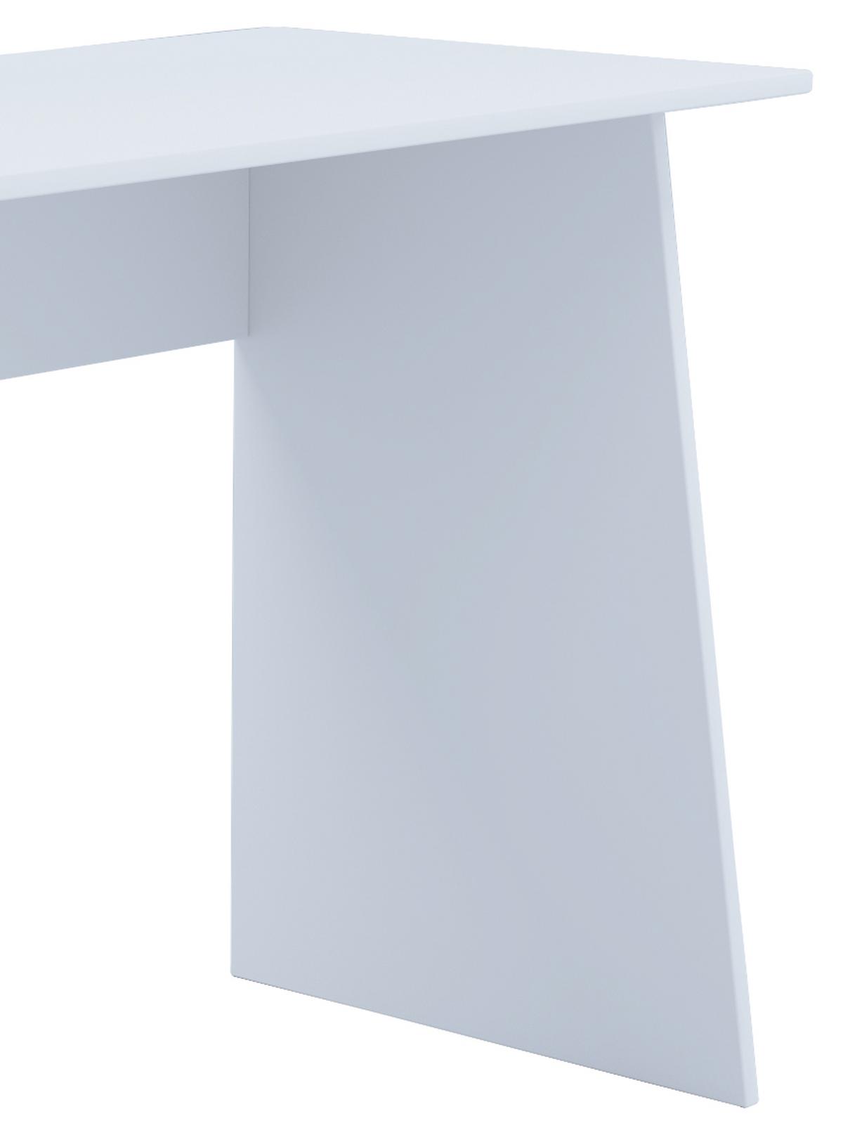 Schreibtisch B 110cm H 74cm Masola Maxi, Weiß - Weiß, Basics, Holzwerkstoff (110/50/74cm) - MID.YOU