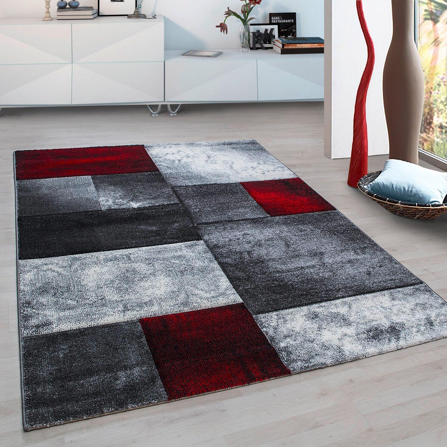 Flachwebteppich Hawaii - Rot, Design, Textil (140/200cm) - Novel