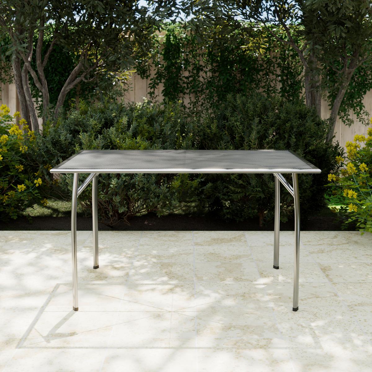 ZAHRADNÍ STŮL BRATISLAVA 1 - tmavě šedá, Moderní, kov (140/74/90cm) - Mömax