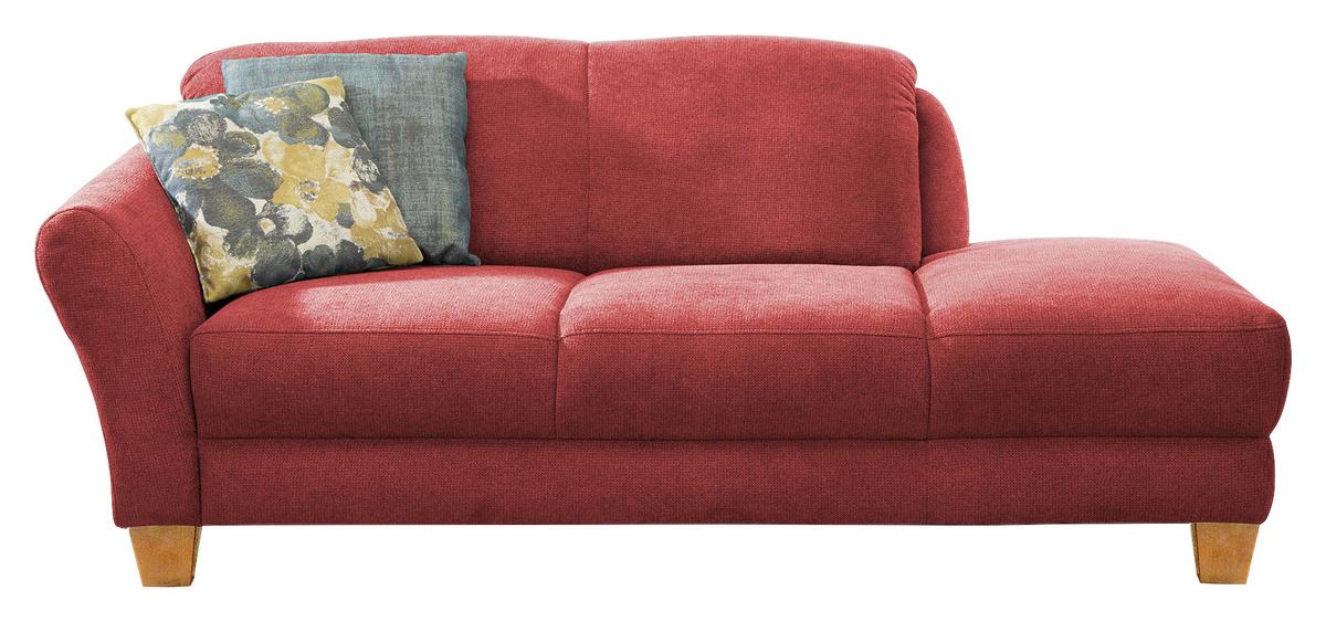 Récamiere Gotland V, Rot B: 194 cm - Rot/Naturfarben, KONVENTIONELL, Textil (194/84/91cm) - Sit & More