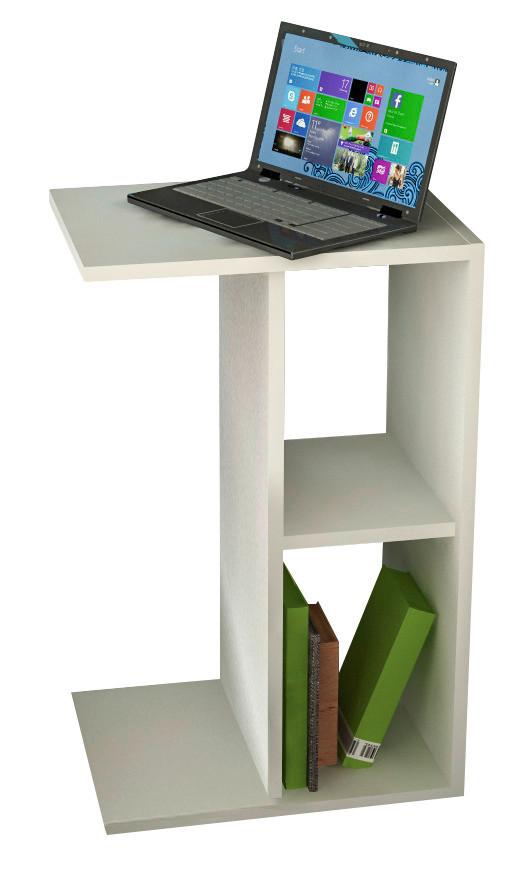 Prístavný stolík Nachto-Stand biely - biela, Basics, kompozitné drevo (40/30/63cm) - MID.YOU