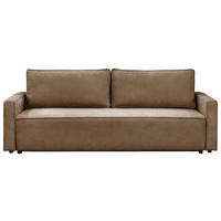 Rozkladacia pohovka NERA, hnedá ženilka - hnedá, Modern, textil/plast (232/90/100cm)