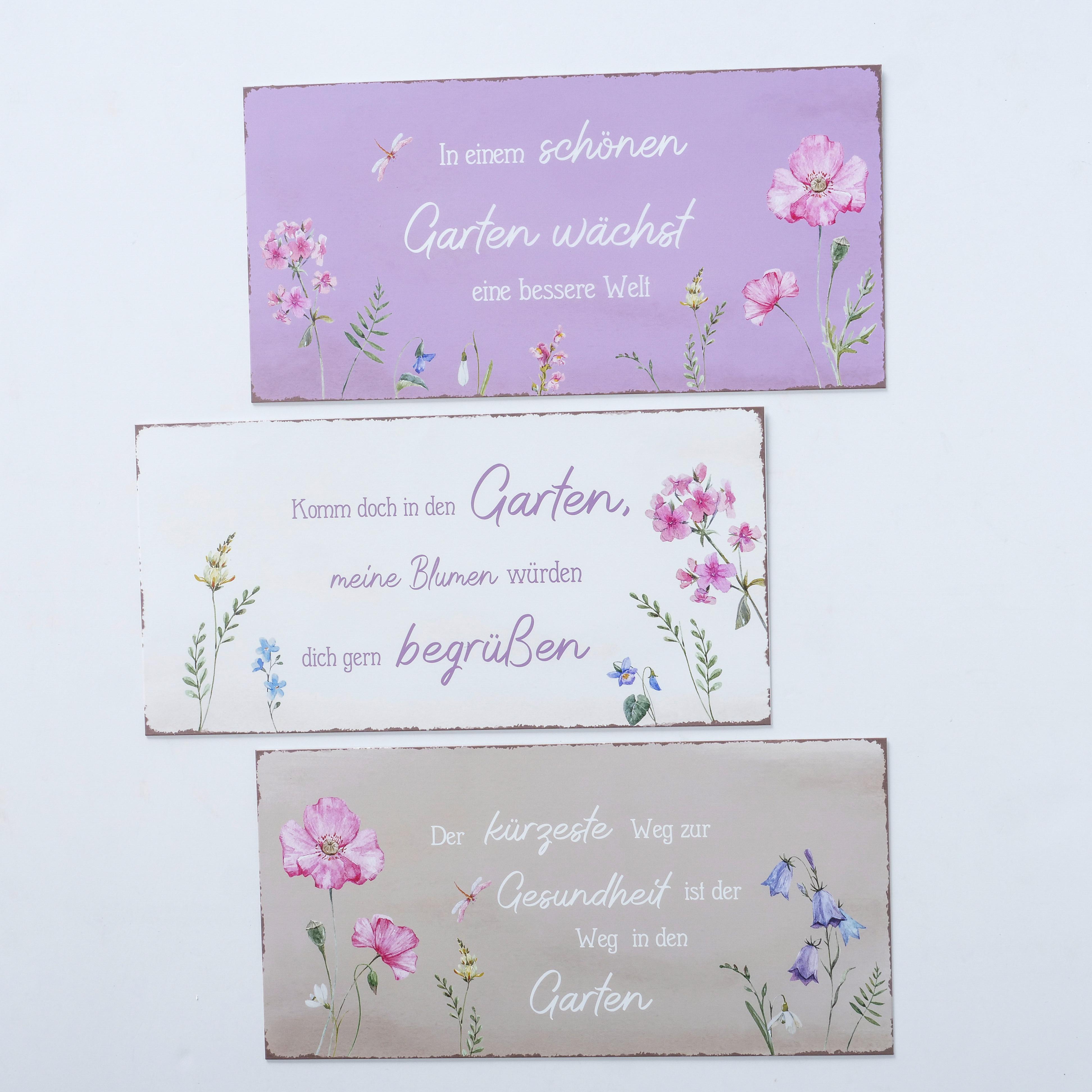 Metallbilder Gerlinda Blumen 20x40 Cm