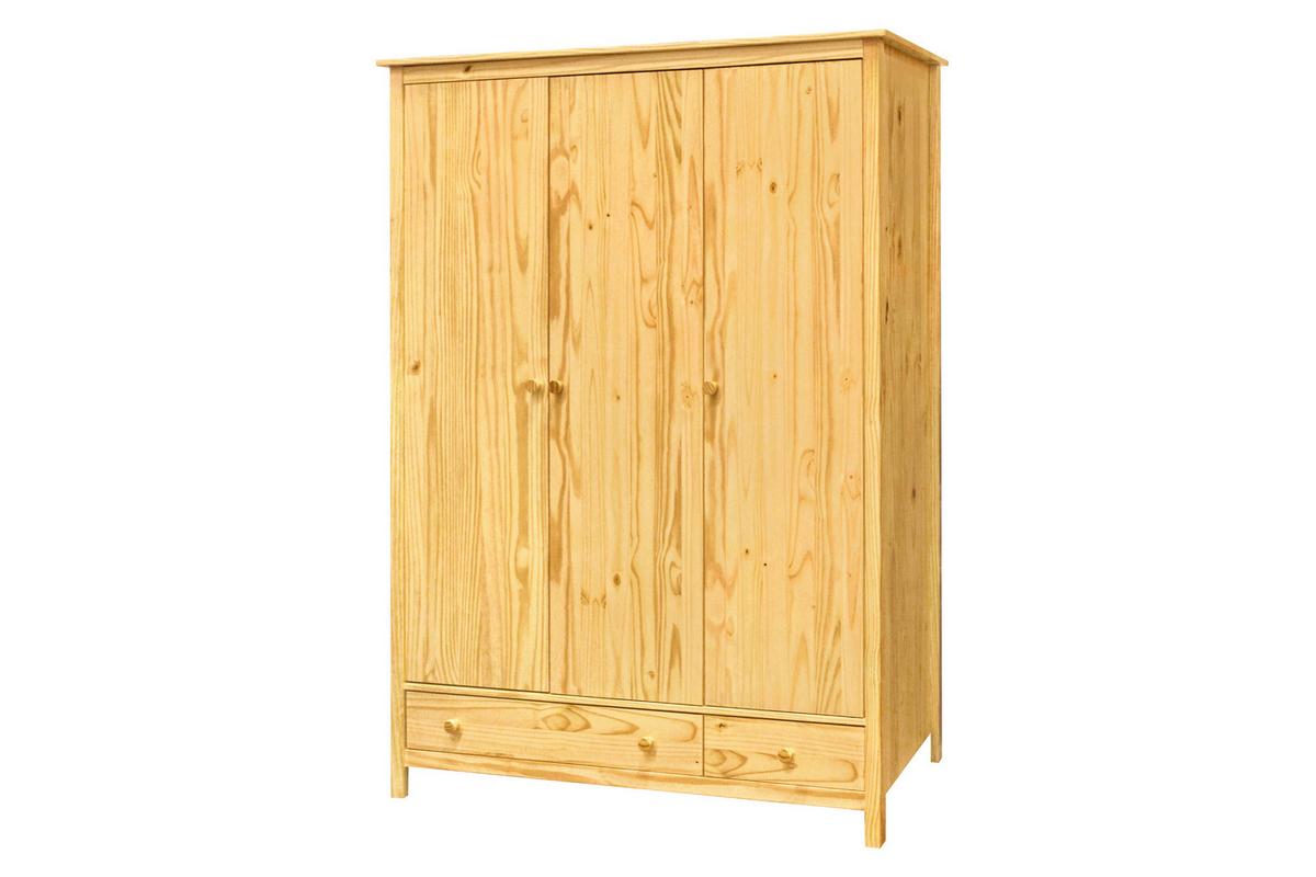Kleiderschrank Naturfarben B: 144cm - Naturfarben, Natur, Holz (144/190/58cm) - Livetastic