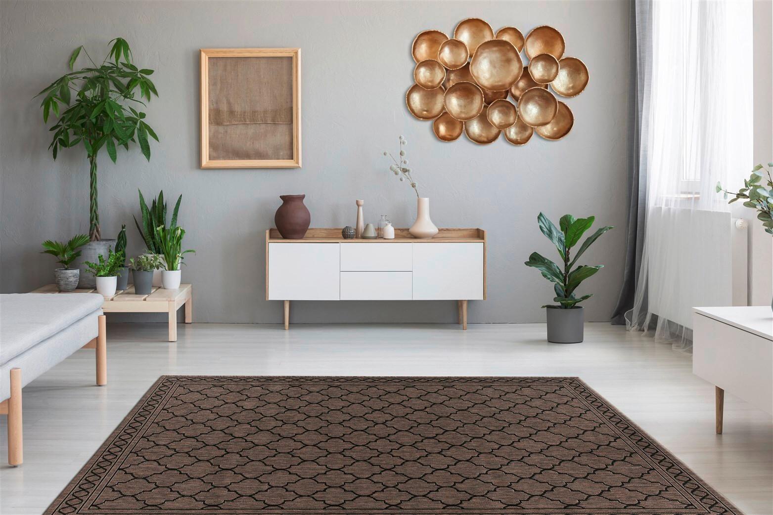 Flachwebteppich Splash 300 Braun/Grau, 120x170 cm - Braun/Grau, KONVENTIONELL, Textil (120/170cm)