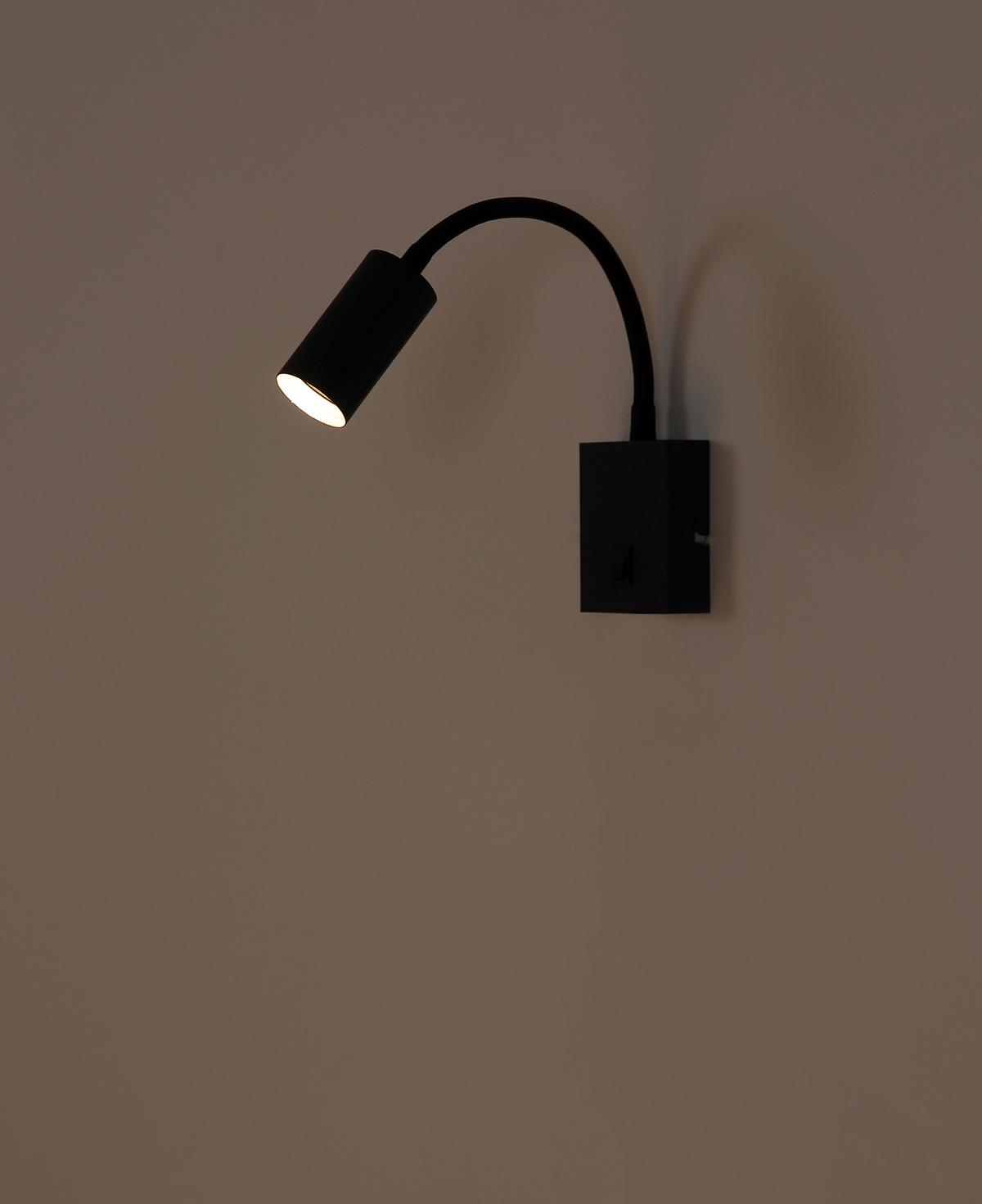 LED-Wandleuchte 3000k, 6w - Schwarzchrom/Schwarz, Design, Kunststoff/Metall (13/35,5cm) - Globo
