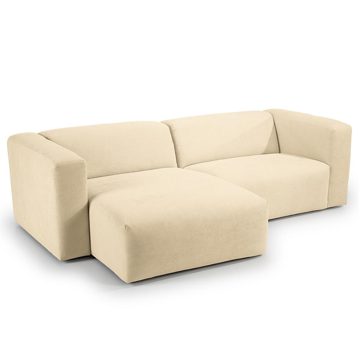 Ecksofa Bolt, Beige S: 255x160 cm - Beige, MODERN, Textil (255/160cm) - Trendmanufaktur