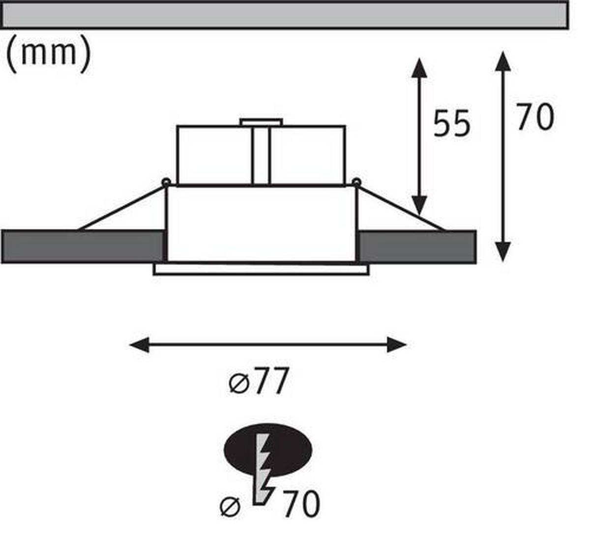 Deckenleuchte Ø 7,7 cm 3-Flammig dimmbar - Weiß, Design, Kunststoff (7,7/5cm) - Paulmann
