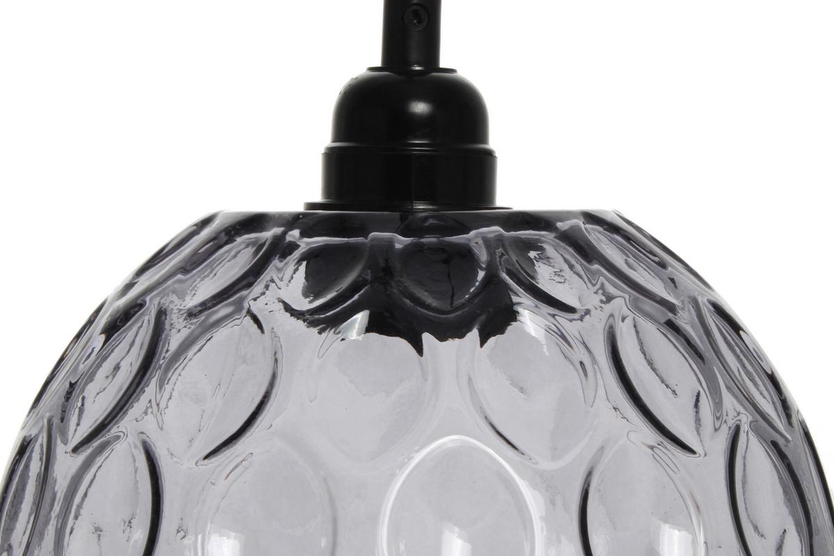 Hängeleuchte Corona Grau B: 18 cm - Grau, Basics, Glas (18/18/27cm) - Kayoom