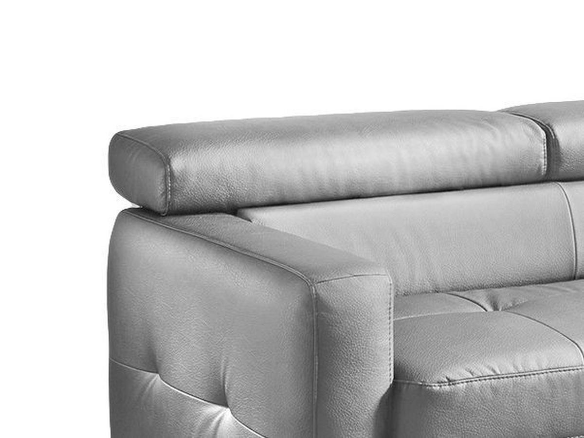 Ecksofa Sammy Rot Leder - Chromfarben/Rot, Design, Leder (226/169cm) - Livetastic