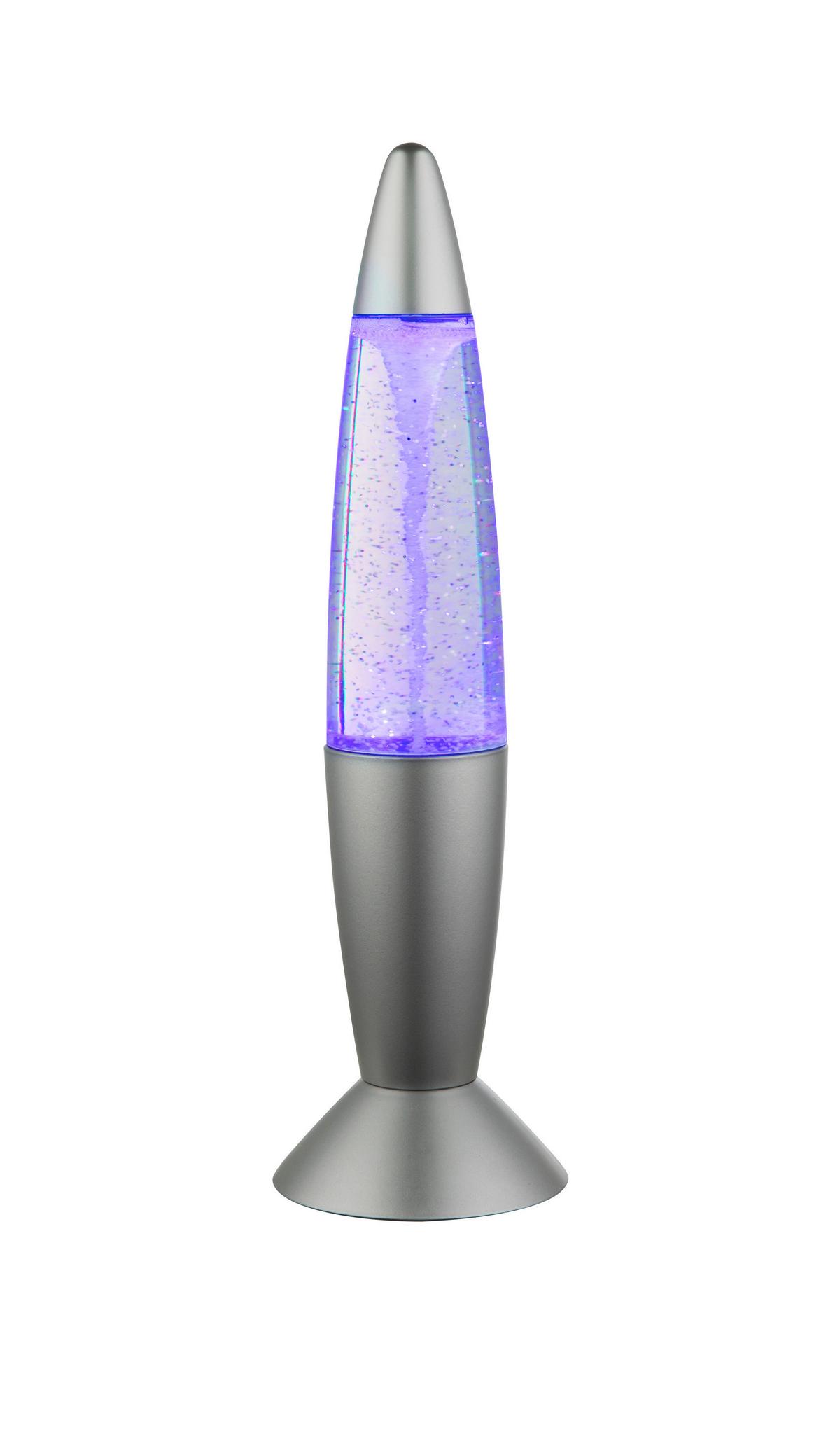 Tischlampe Magma Silberfarben Farbwechsler - Klar/Silberfarben, LIFESTYLE, Kunststoff (10/35,5cm) - Globo