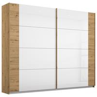 Schwebetürenschrank Artemis B: 226 cm Weiß/Eiche Dekor - Weiß/Eiche Artisan, MODERN, Glas/Holzwerkstoff (226/210/62cm) - Rauch Möbel