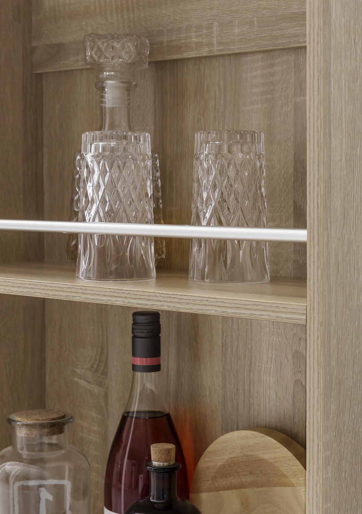 Bartisch LxBxH: 120x60x107,5 cm Sonoma Eiche Dekor mit Stauraum - Sonoma Eiche, Basics, Holzwerkstoff (120/60/107,5cm) - MID.YOU