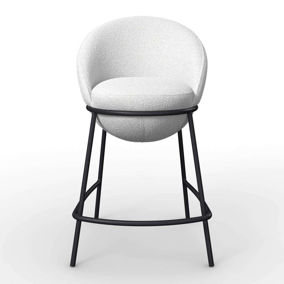 BAROVÁ ŽIDLE ZOA - černá/krémová, Moderní, kov/dřevo (50/110/58cm) - Bessagi Home