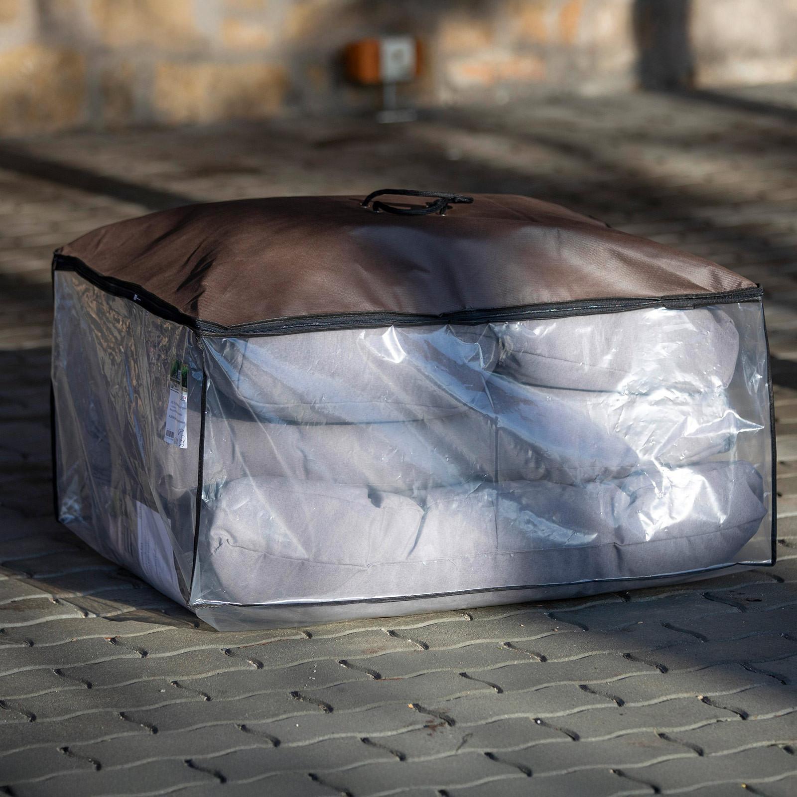 Auflagentasche Für Palettenkissen 40x87x60 Cm - Taupe/Transparent, Basics, Textil (40/87/60cm) - Acamp