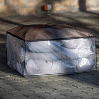 Auflagentasche für Palettenkissen 40x87x60 cm - Taupe/Transparent, Basics, Textil (40/87/60cm) - Acamp