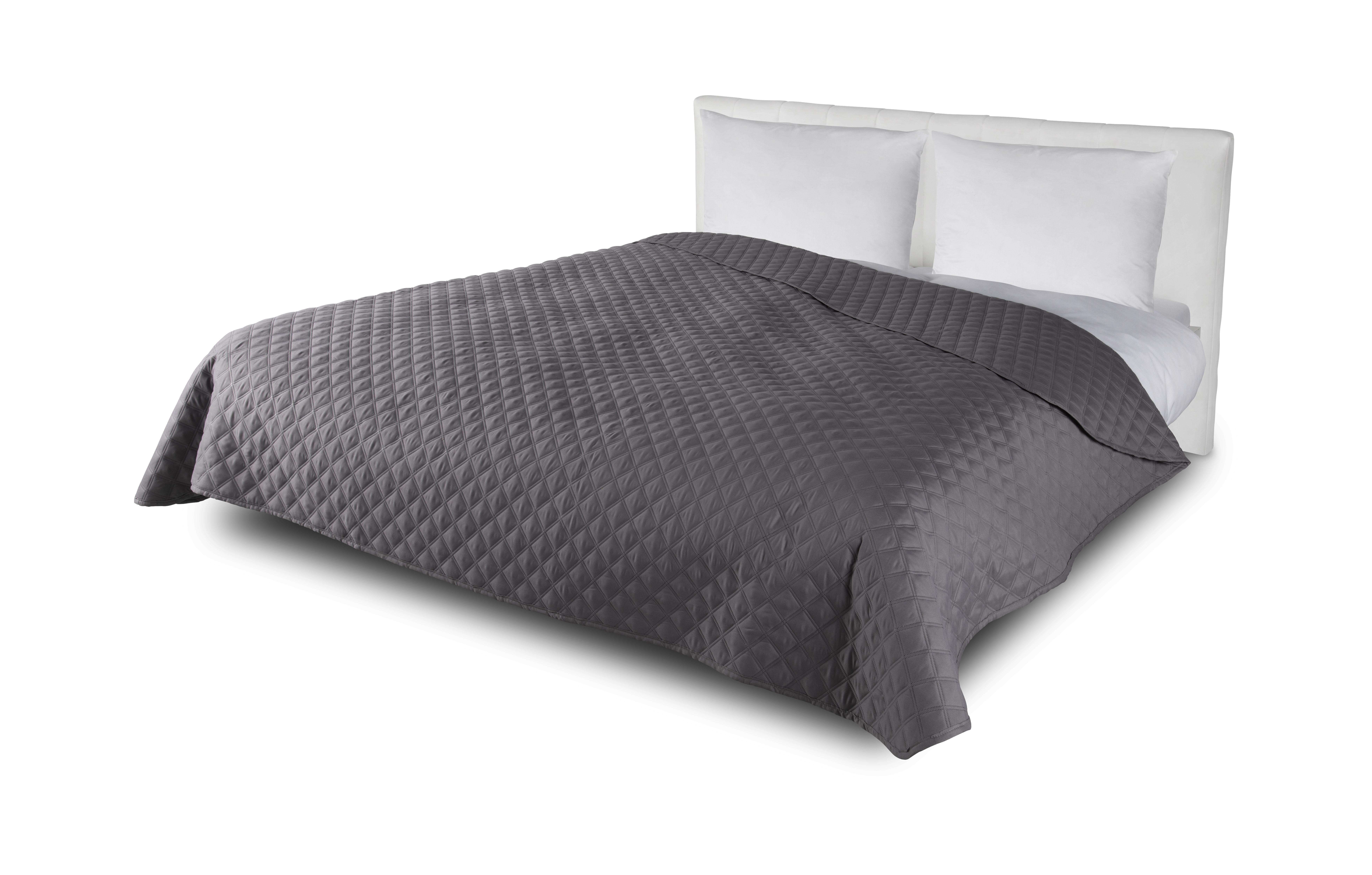 Tagesdecke Cäcilia - Grau, MODERN, Textil (220/260cm) - Luca Bessoni