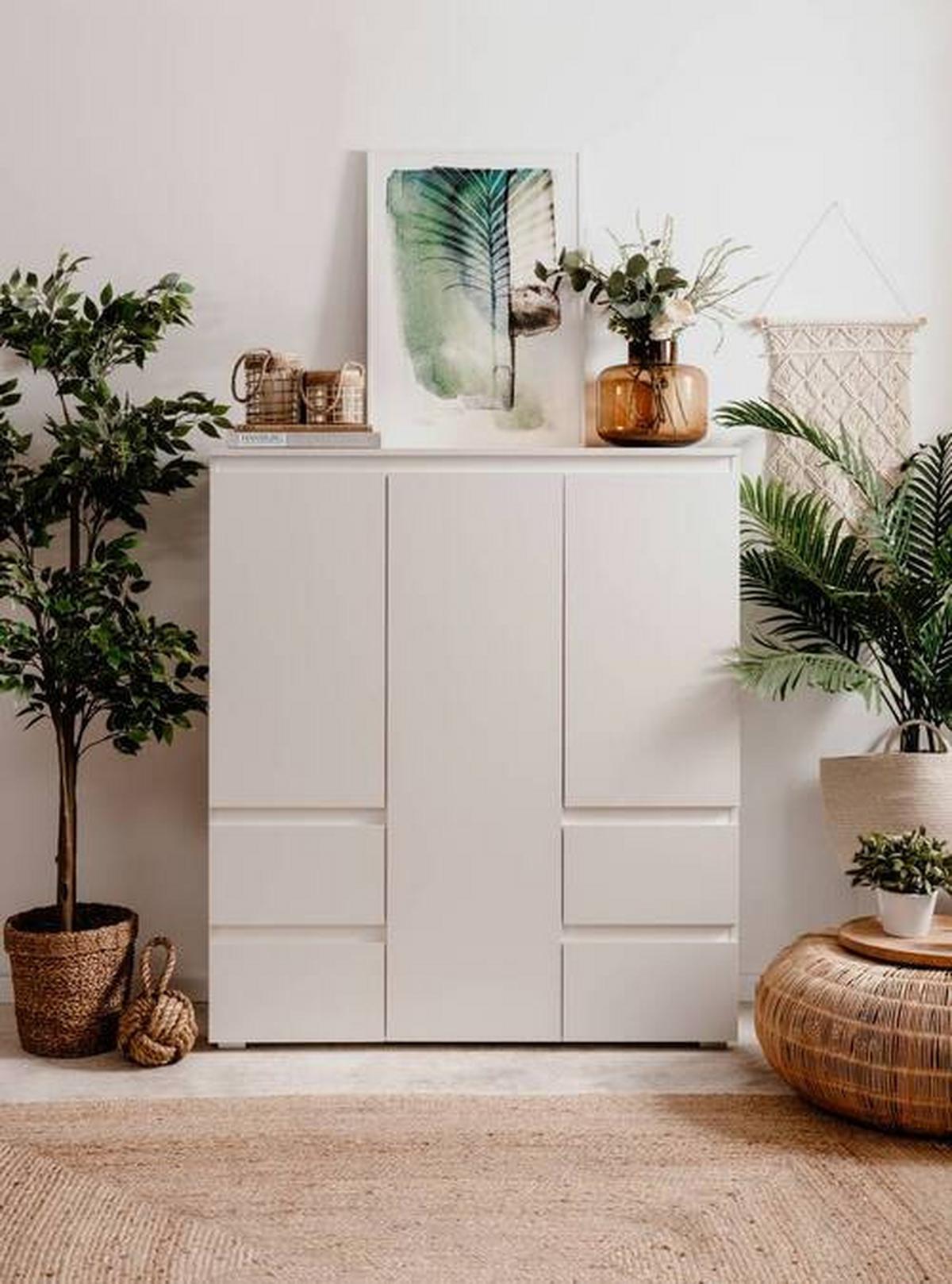 Highboard 116cm Image Weiß - Anthrazit/Weiß, Design, Holzwerkstoff (116/131/40cm) - MID.YOU