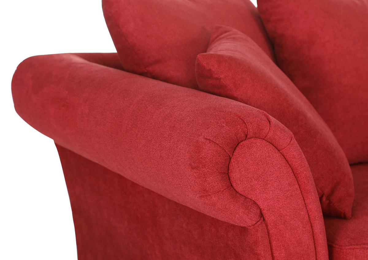 Bigsofa Lamour - Dunkelbraun/Rot, KONVENTIONELL, Holz/Textil (270/80/110cm) - Livetastic