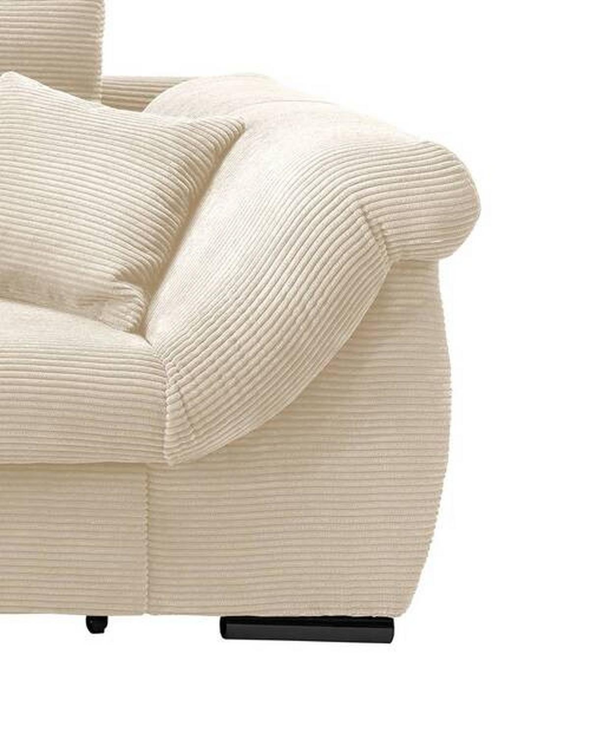 Ecksofa Federico Beige S: 188/302 cm - Beige/Schwarz, MODERN, Holz/Textil (188/302cm) - MID.YOU