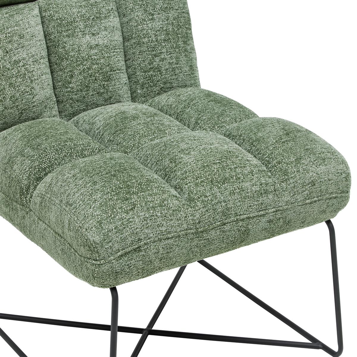 Relaxačné kreslo MARCO - čierna/zelená, Modern, kov/textil (62/86/87cm) - Based
