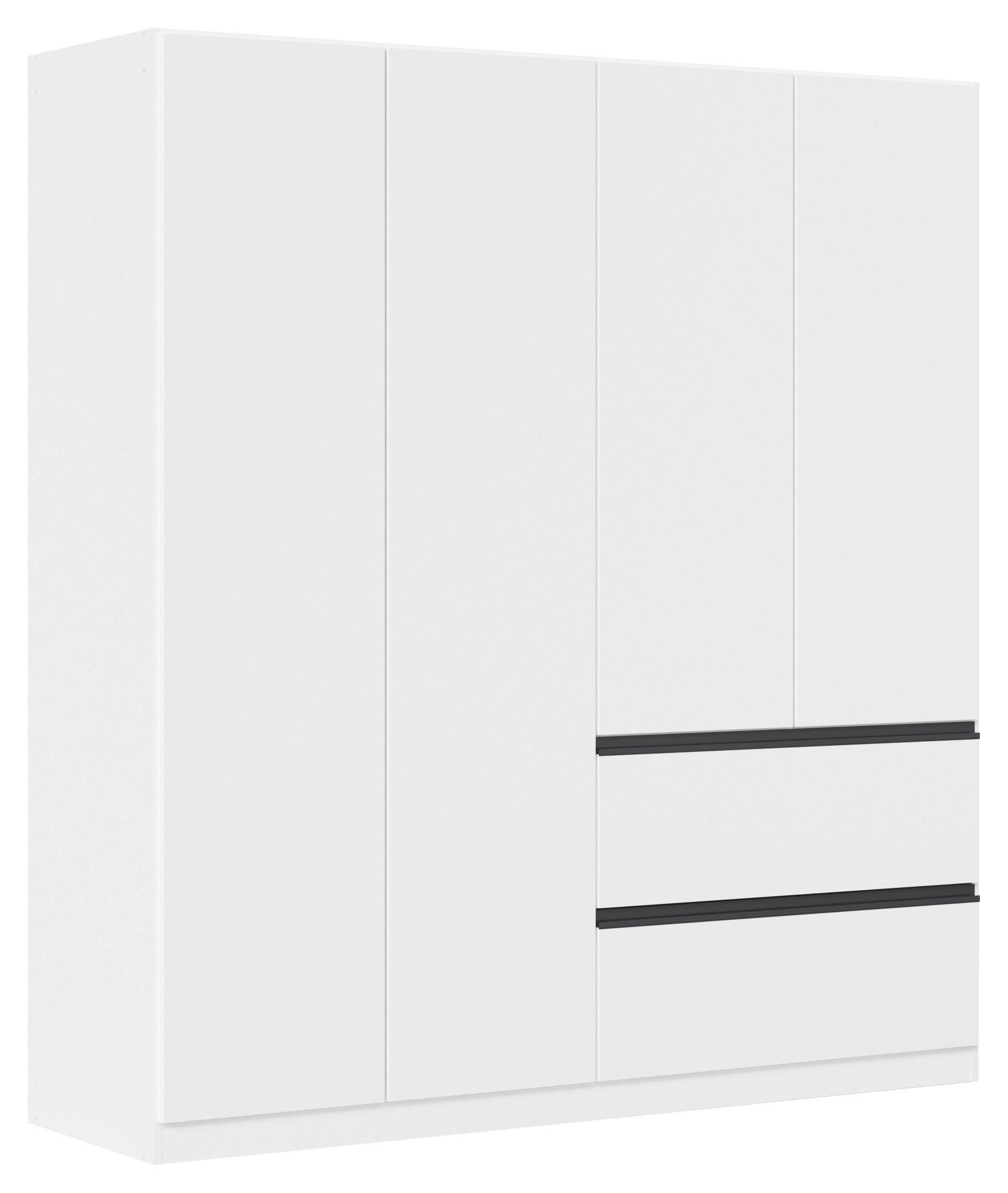 Drehtürenschrank Costa Weiß B: 181 cm - Weiß, MODERN, Holzwerkstoff (181/197/54cm) - Rauch Möbel