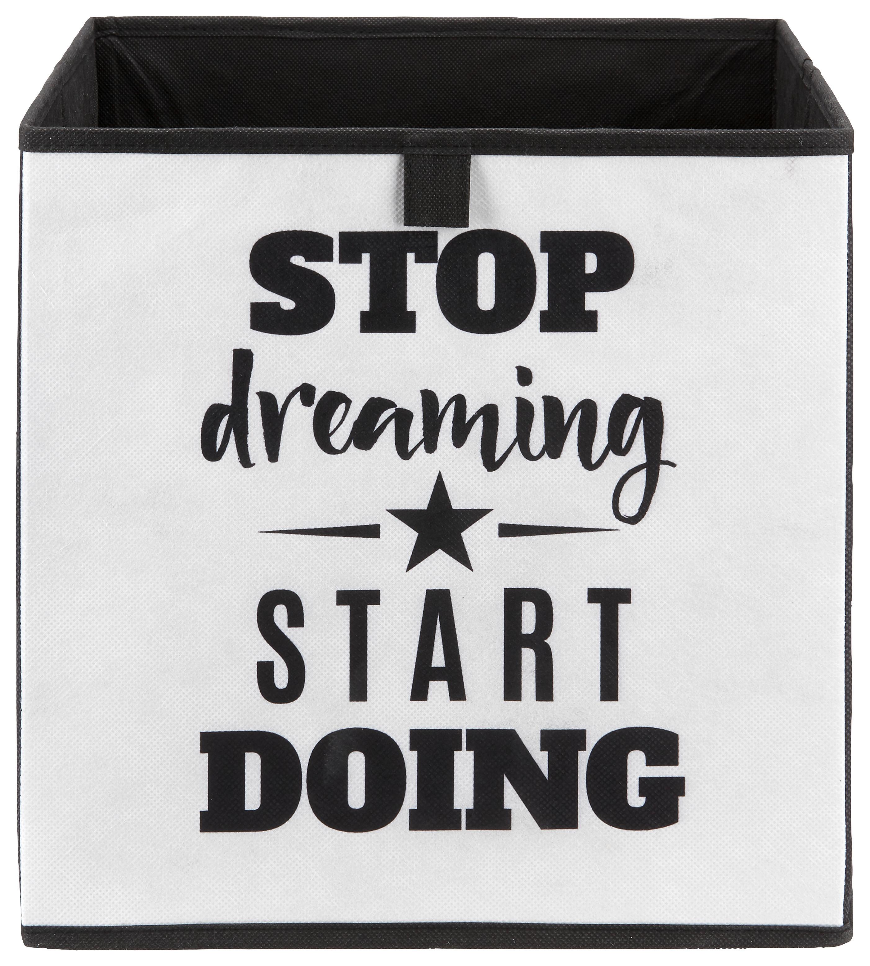 ÚLOŽNÝ BOX POPPI 8 - bílá/černá, karton/textil (32/32/32cm) - Mömax