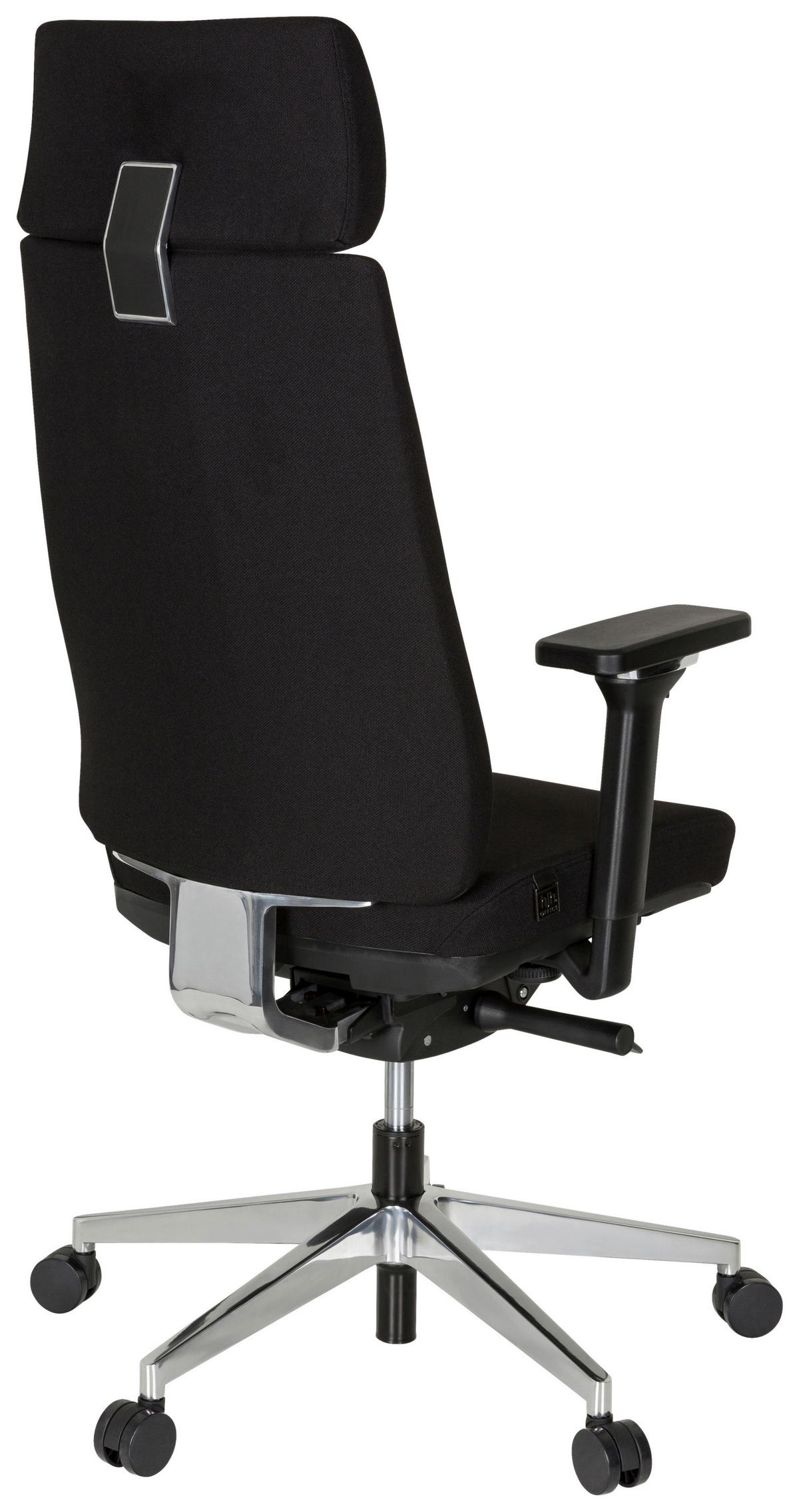 Drehstuhl Move-Tec Pro 3D Schwarz - Alufarben/Schwarz, MODERN, Kunststoff/Textil (71/137/62cm) - MID.YOU