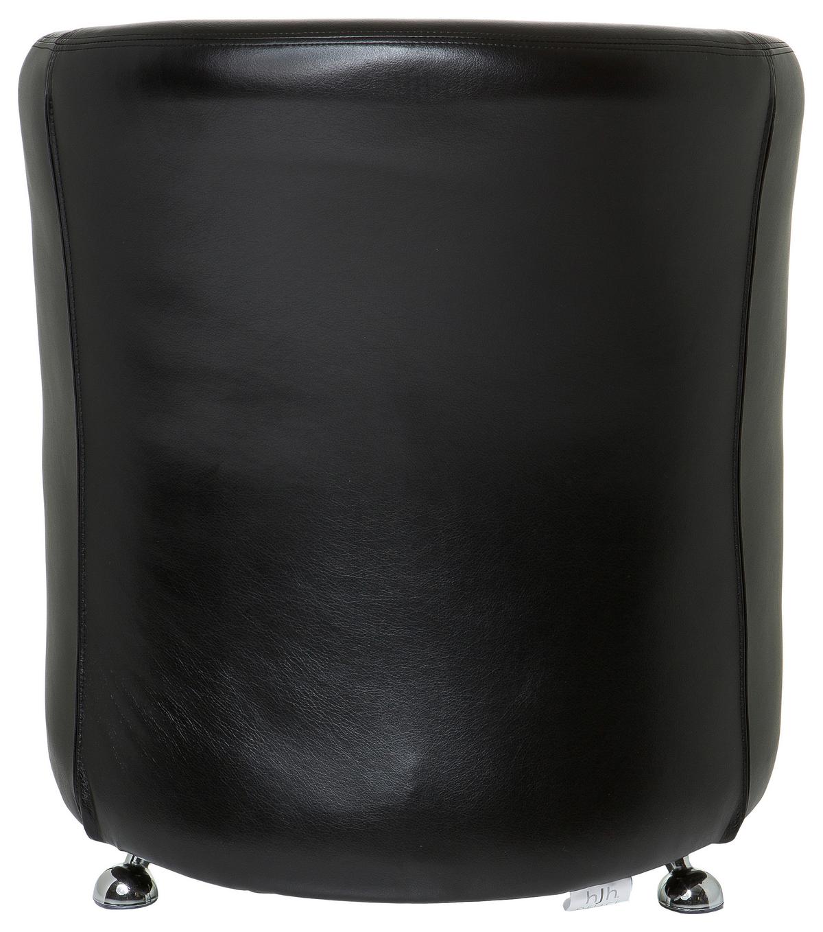 Sessel St. Lucia Schwarz - Chromfarben/Schwarz, MODERN, Textil (60/85/50cm) - MID.YOU