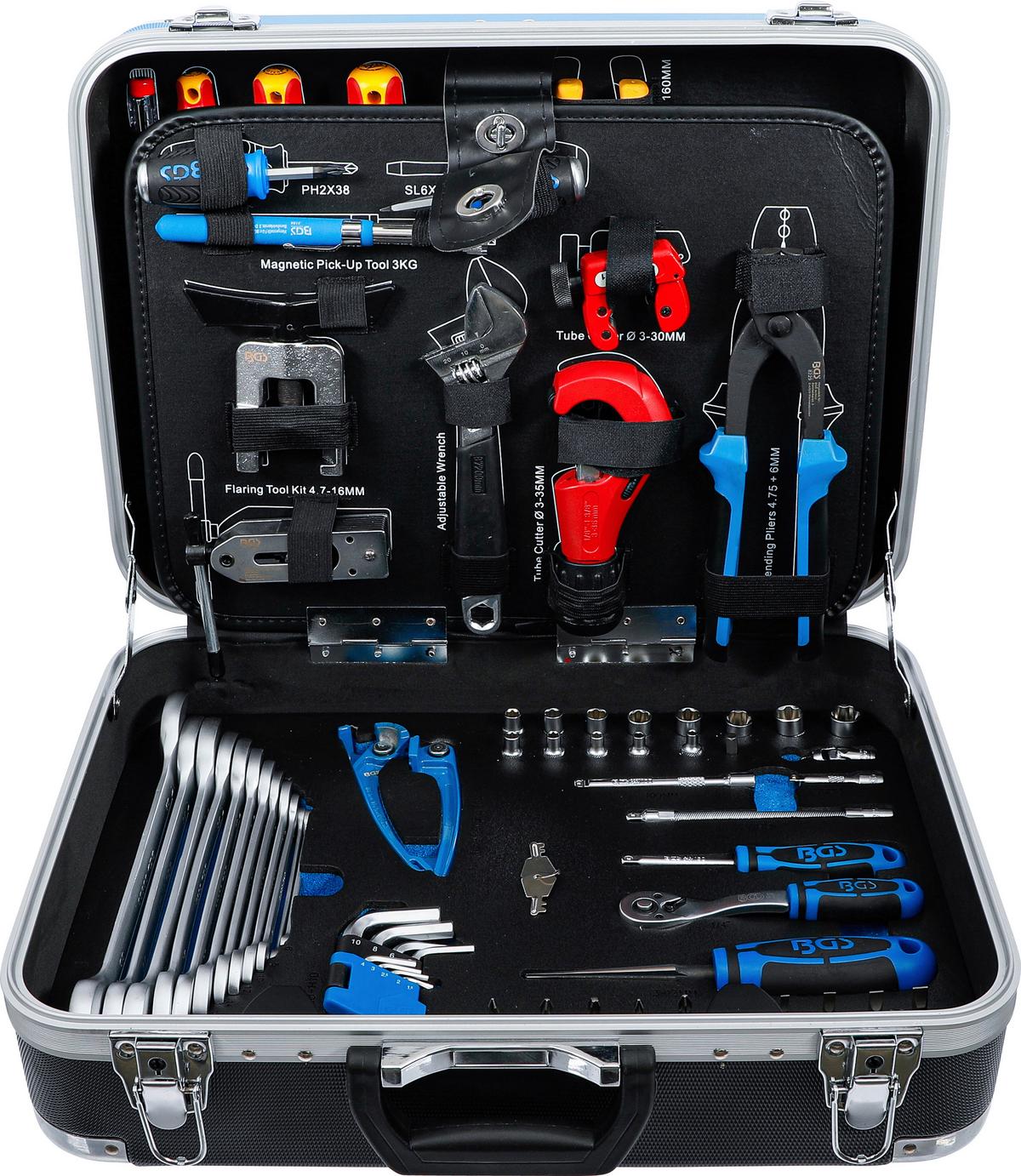 Kälte-klima-werkzeugkoffer 15504 - Blau/Schwarz, Basics (47,5/38,2/18,4cm)