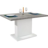 Esstisch Madrid 138cm Beton/Weiß - Weiß/Grau, MODERN, Holzwerkstoff (138/77/90cm)