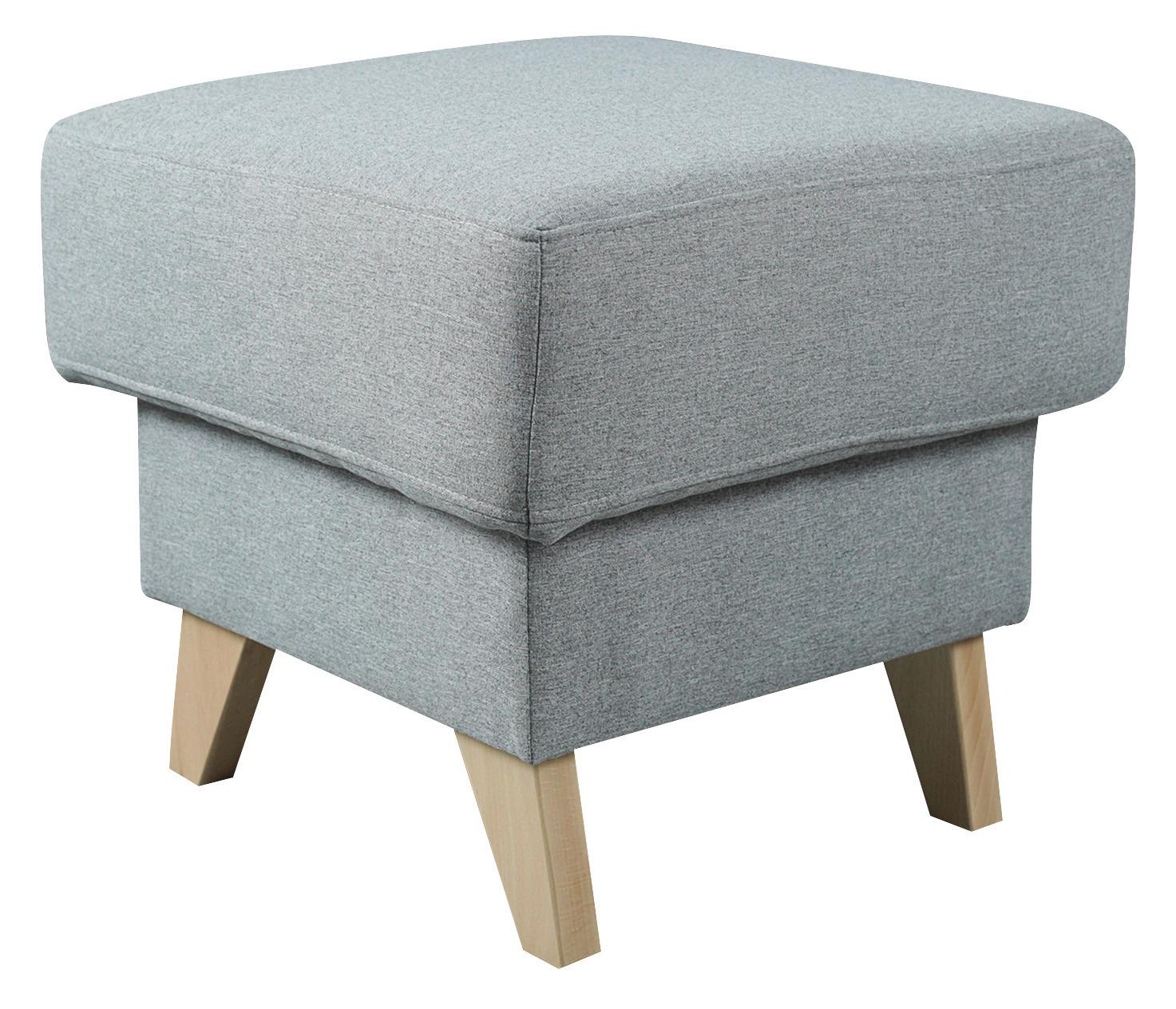 Taburetka Aramis - prírodné farby/sivá, Moderný, drevo/textil (53/46/53cm)