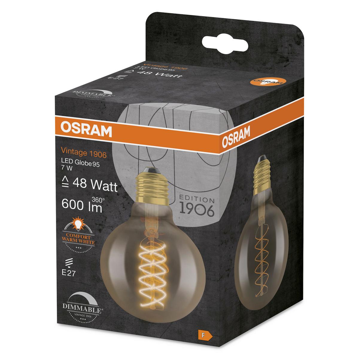 LED-Leuchtmittel Vintage 1906 Led Dim48 7w/2200 - Goldfarben, Basics, Glas (9,5/13,8cm) - Ledvance