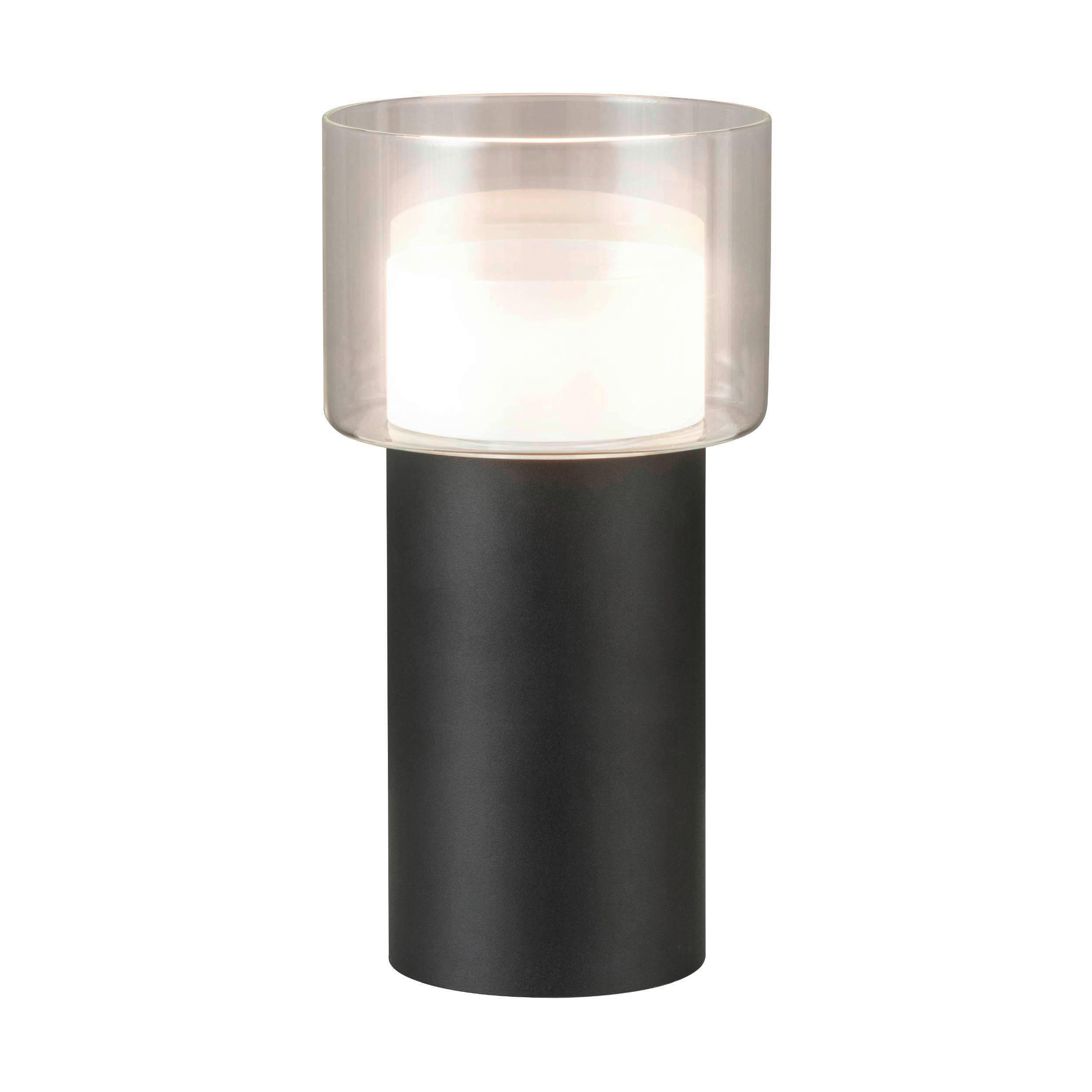 LED-Tischleuchte 39728* Molineros - Schwarz/Weiß, Design, Glas/Kunststoff (14/27cm) - Eglo
