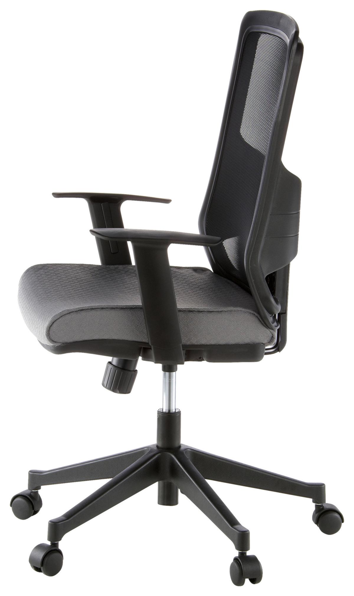 Drehstuhl Lavita Grau/Schwarz - Schwarz/Grau, MODERN, Kunststoff/Textil (57/113/44cm) - MID.YOU