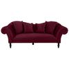 3-Sitzer-Sofa Cupido - Rot/Schwarz, Design, Textil (242/91/104cm) - MID.YOU