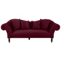 3-sitzer-sofa Cupido - Rot/Schwarz, Design, Textil (242/91/104cm) - MID.YOU