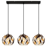 Hängeleuchte Mika Klar Schwarz Goldfarben L:74cm - Klar/Goldfarben, Basics, Kunststoff/Metall (74/20/150cm) - Globo