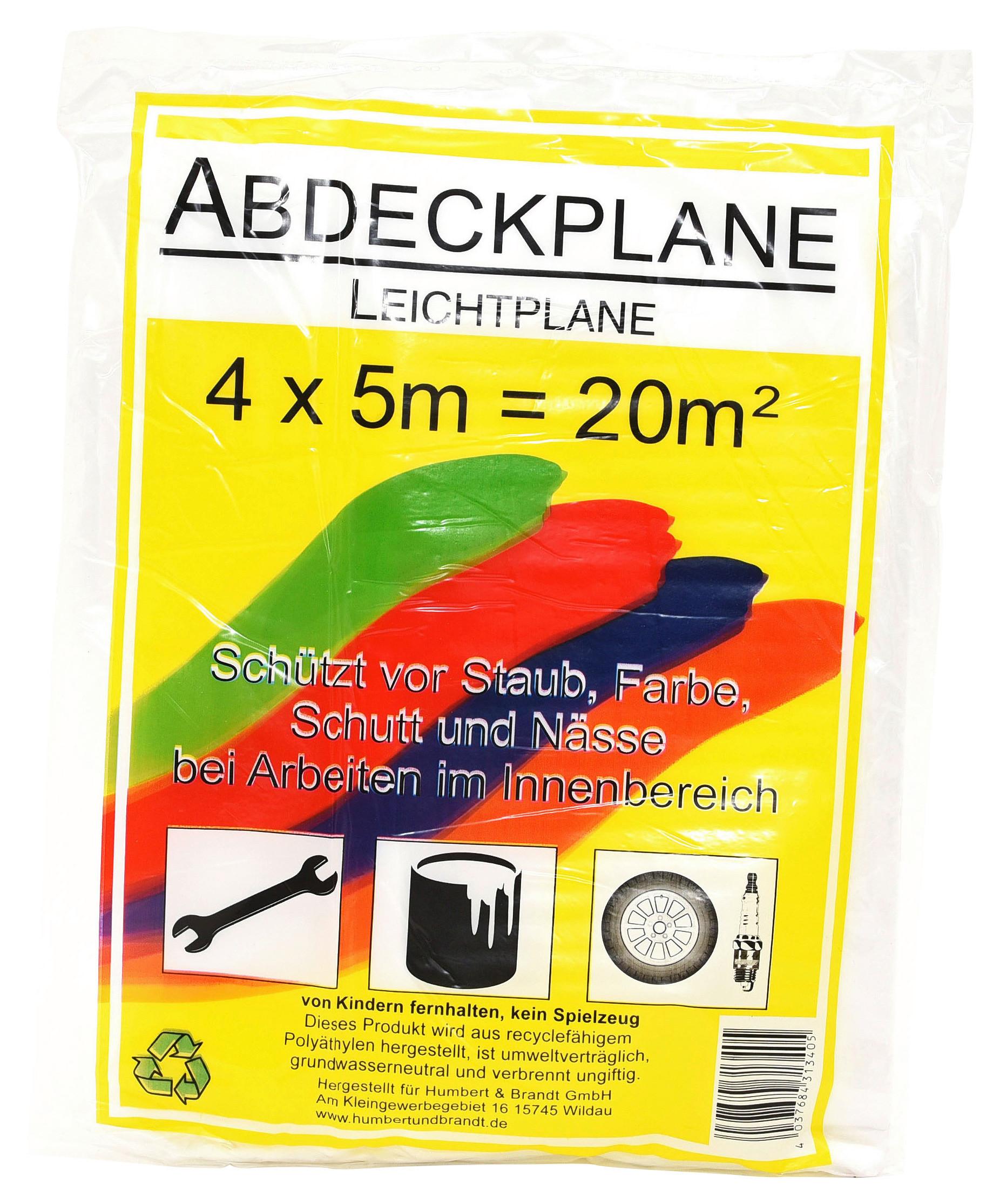 Abdeckplane Leichtplane Transparent 30x22 cm für 20m² - Transparent, KONVENTIONELL, Kunststoff (30/22/0.5cm)