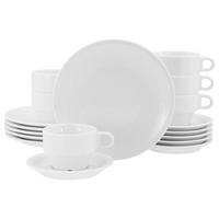 Kaffeeservice Milano 18-tlg. Keramik, weiß - Weiß, Basics, Keramik - Creatable