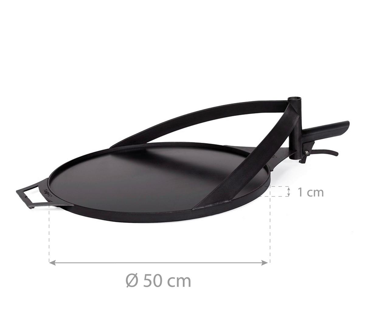 Grillplatte Ck446003 Schwarz, D: 50 cm - Schwarz, Basics, Metall (50cm)