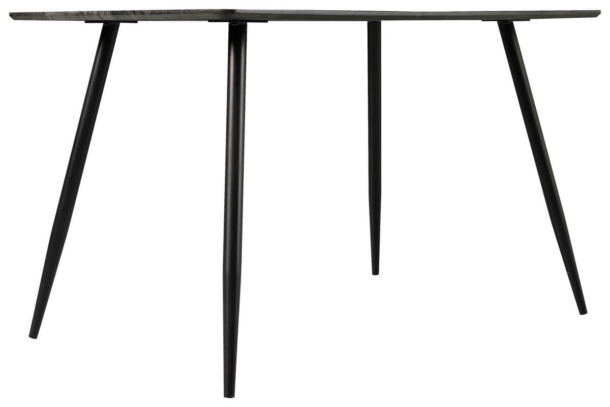 Essgruppe Morgan 5-Teilig Metall/ Textil Grau/Schwarz - Schwarz/Grau, MODERN, Textil/Metall - MID.YOU