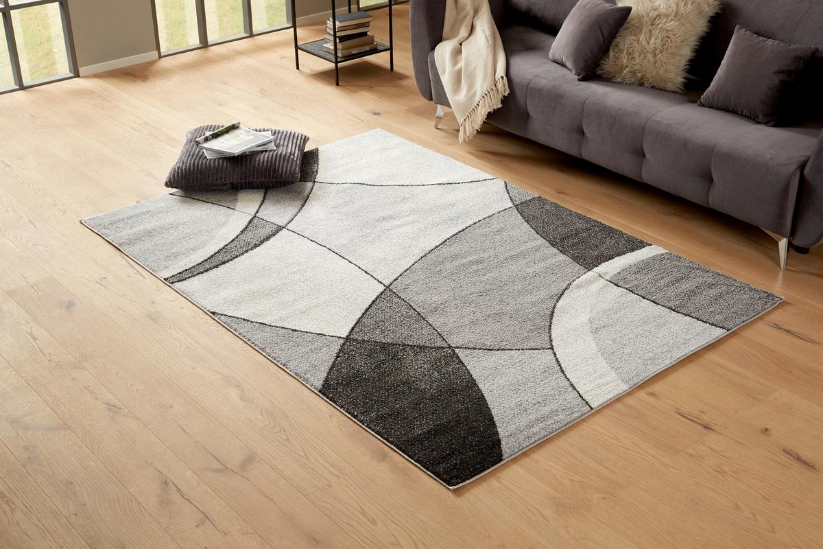 Szőtt Szőnyeg Alexa Kb. 120/160cm - antracit, Modern, textil (120/160cm) - Luca Bessoni